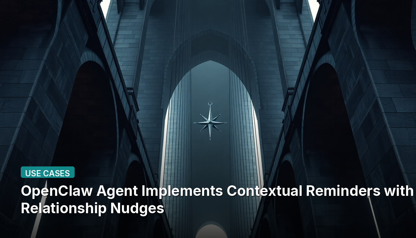 OpenClaw Agent Implements Contextual Reminders with Relationship Nudges