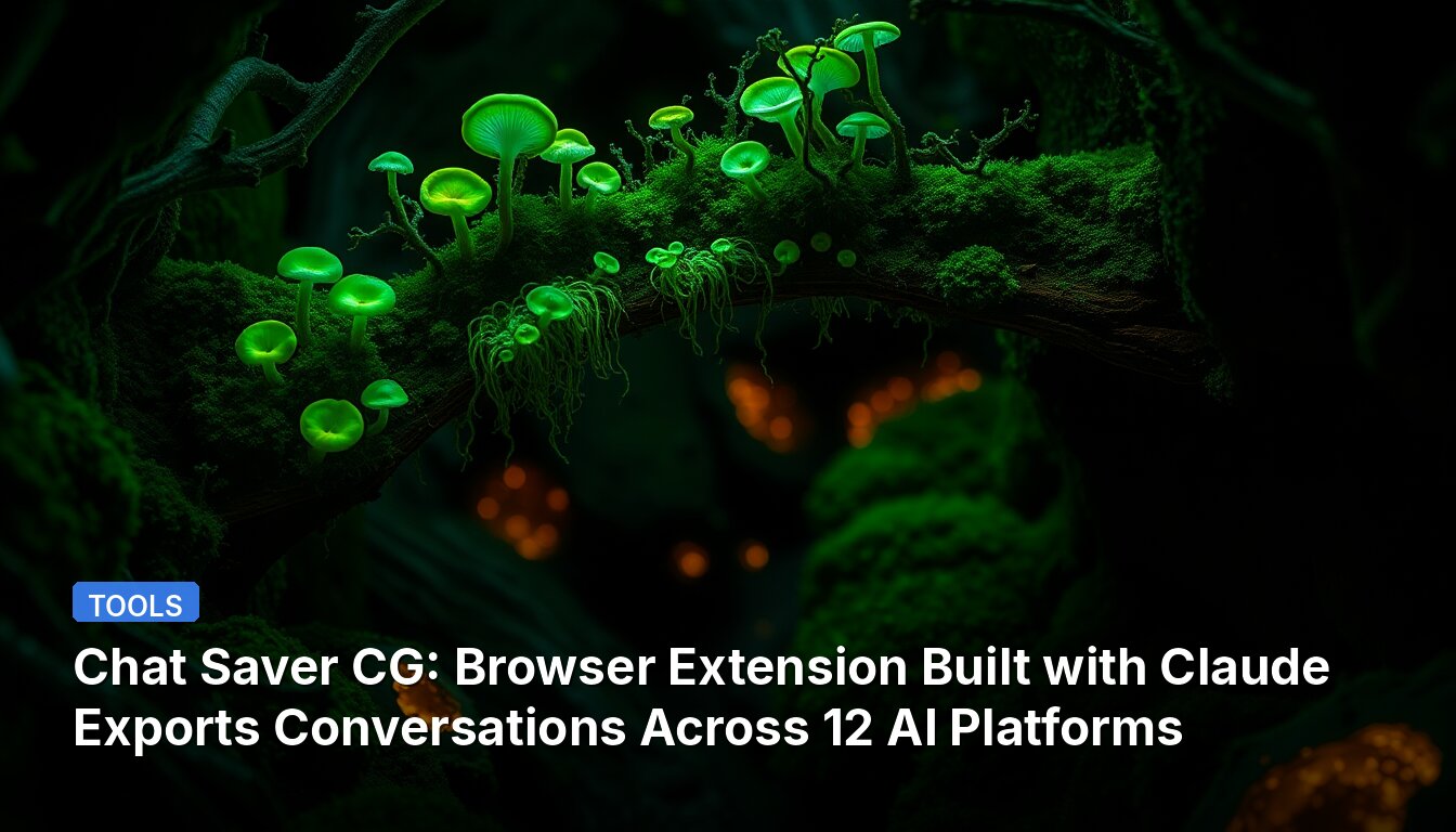 Chat Saver CG: Browser Extension Built with Claude Exports Conversations Across 12 AI Platforms