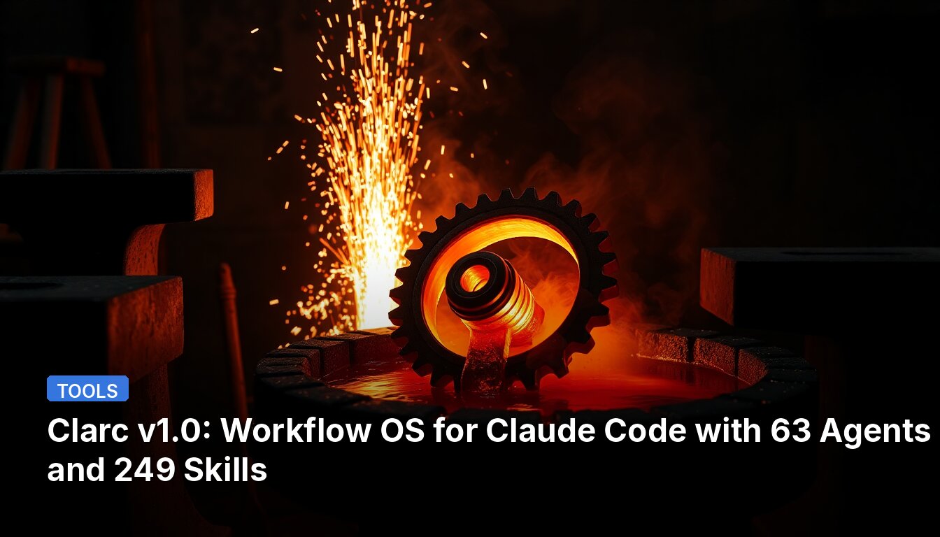 Clarc v1.0: Sistema Operativo de Flujo de Trabajo para Claude Code con 63 Agentes y 249 Habilidades