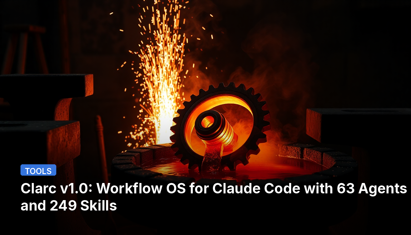 Clarc v1.0 : Système d'exploitation de flux de travail pour Claude Code avec 63 Agents et 249 Compétences