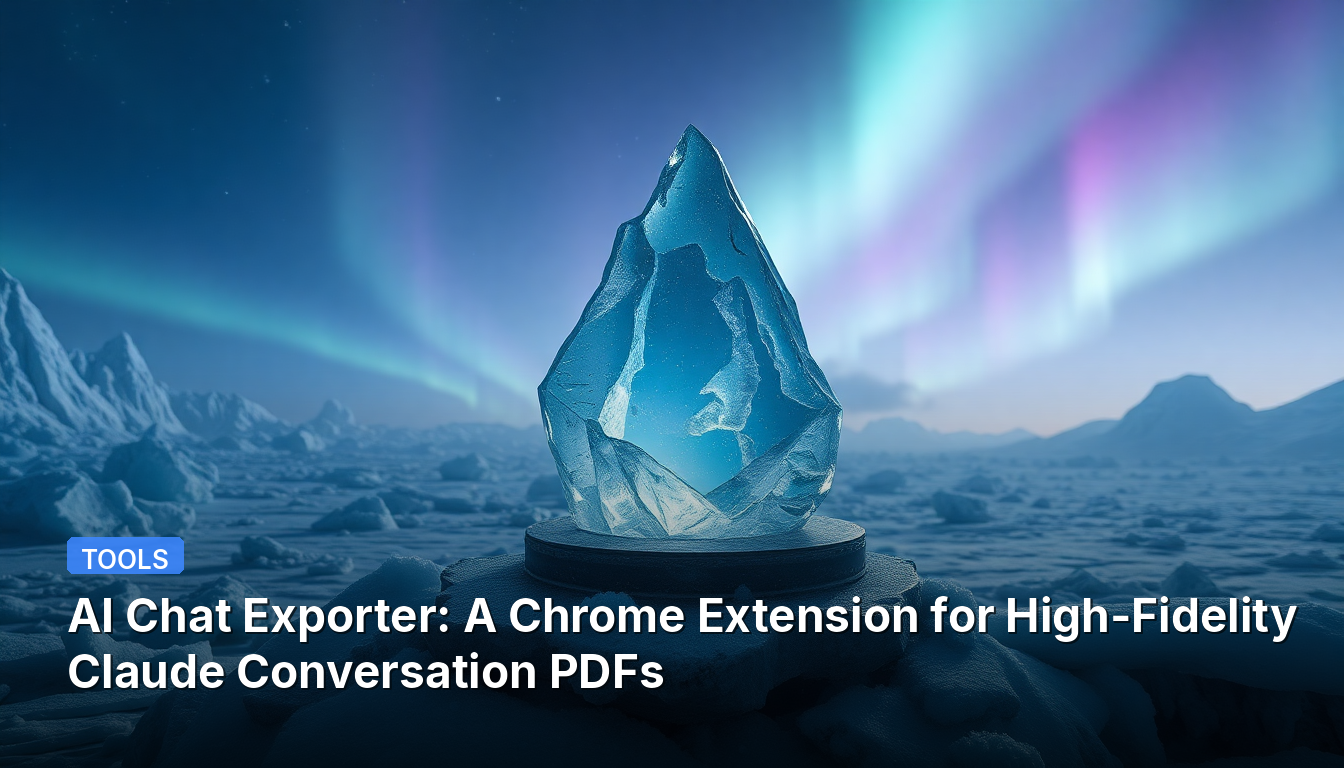 AI Chat Exporter: Uma Extensão do Chrome para Conversas do Claude em PDF de Alta Fidelidade