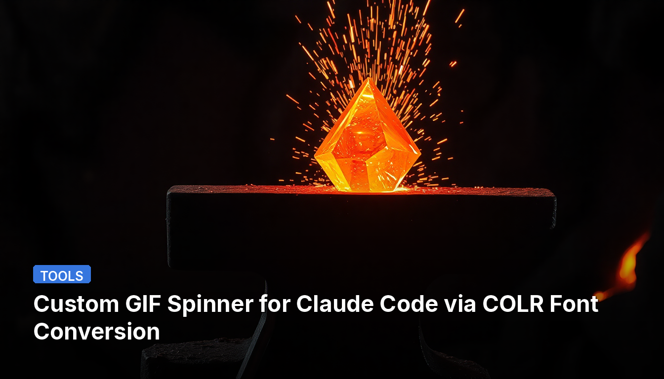 GIF Personalizado para Código Claude via Conversão de Fonte COLR