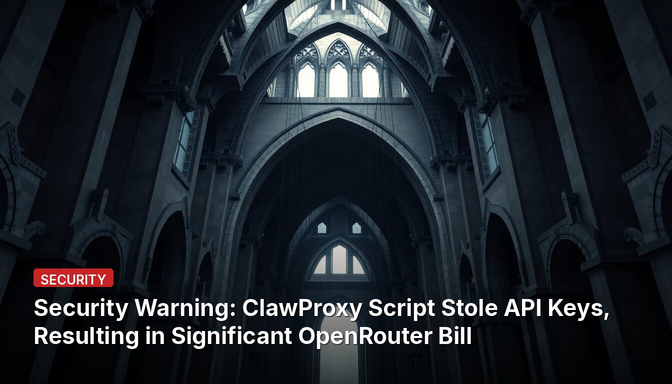 Sicherheitswarnung: ClawProxy-Skript stahl API-Schlüssel und verursachte hohe OpenRouter-Rechnung