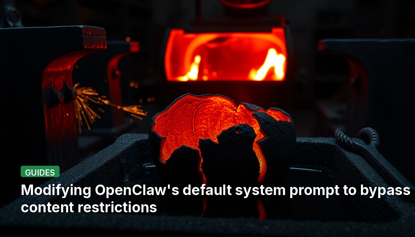 Modificando o prompt padrão do sistema do OpenClaw para contornar restrições de conteúdo