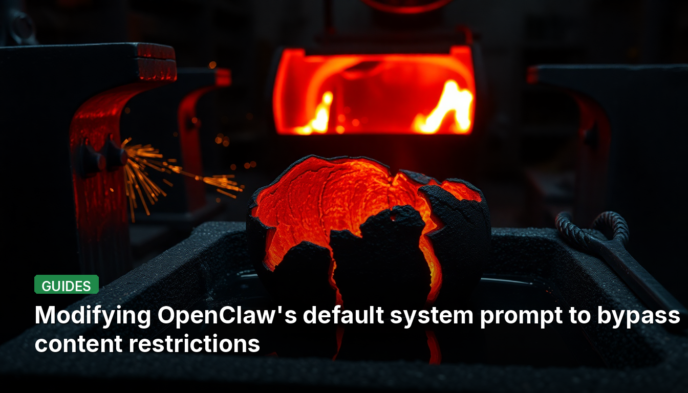 Ändern des Standard-Systemprompts von OpenClaw, um Inhaltsbeschränkungen zu umgehen