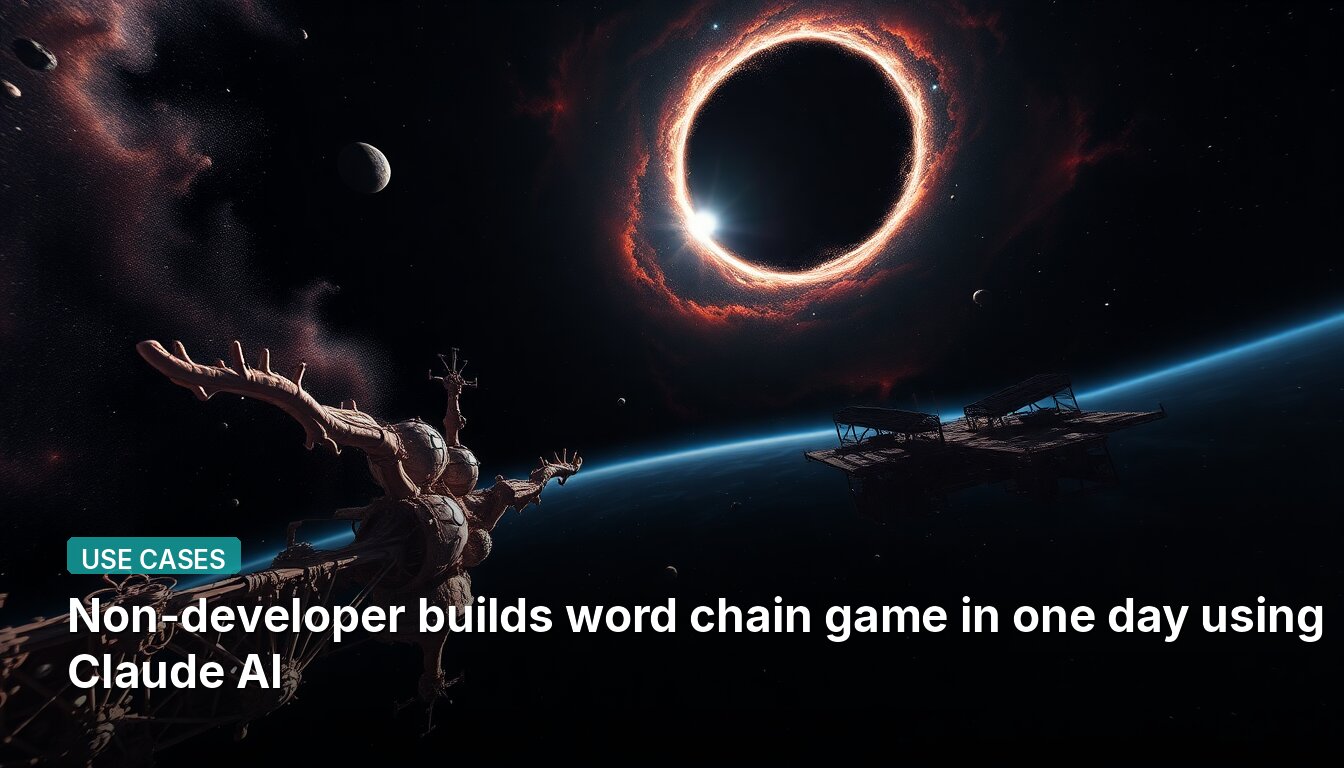Non-developer builds word chain game in one day using Claude AI