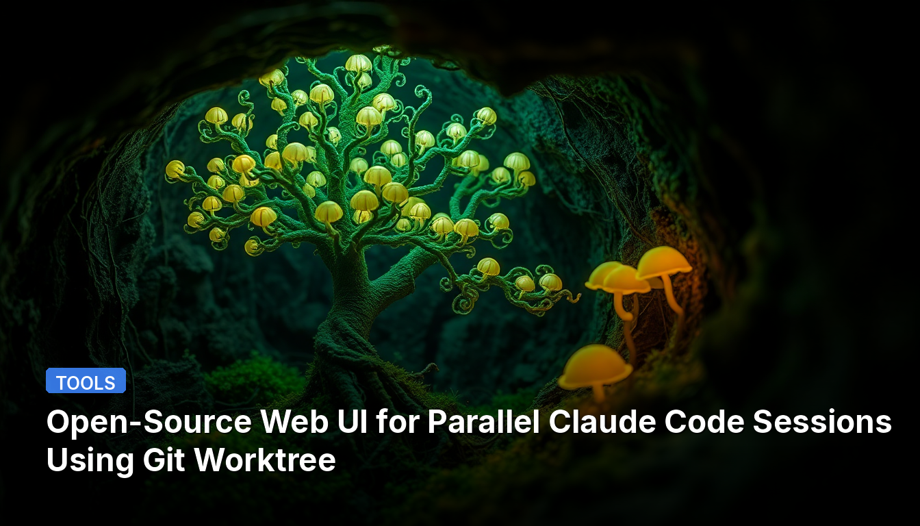 Git Worktree를 사용한 병렬 Claude 코드 세션을 위한 오픈소스 웹 UI