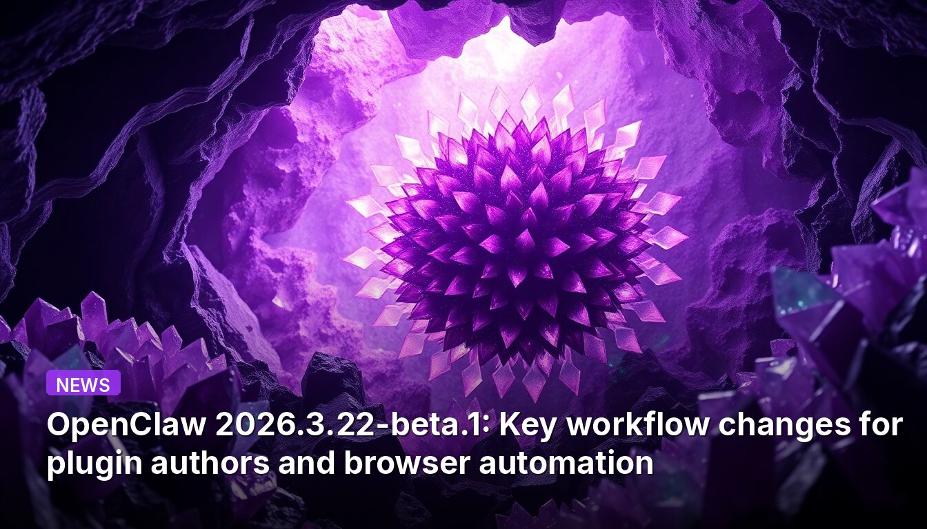 OpenClaw 2026.3.22-beta.1: プラグイン作者とブラウザ自動化のための主要なワークフロー変更
