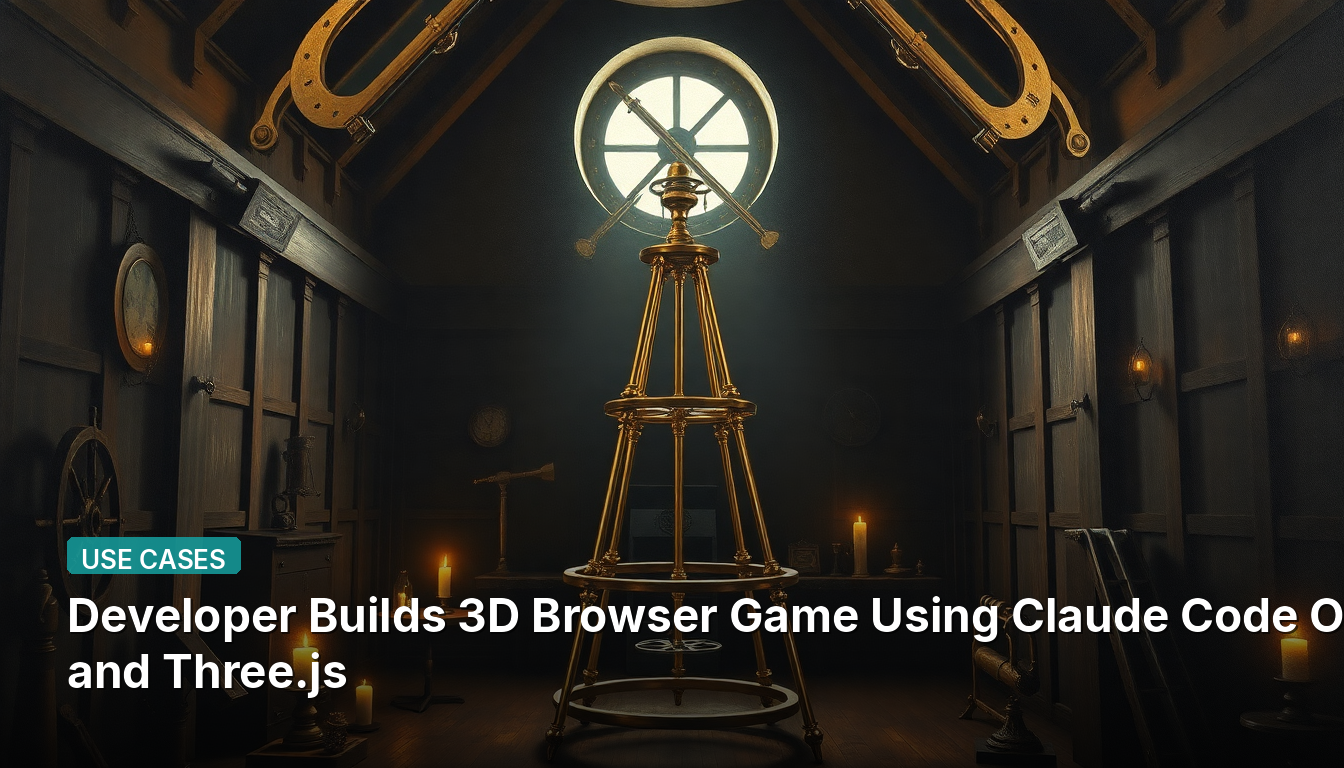 개발자가 Claude Code Opus와 Three.js를 사용해 3D 브라우저 게임을 제작합니다
