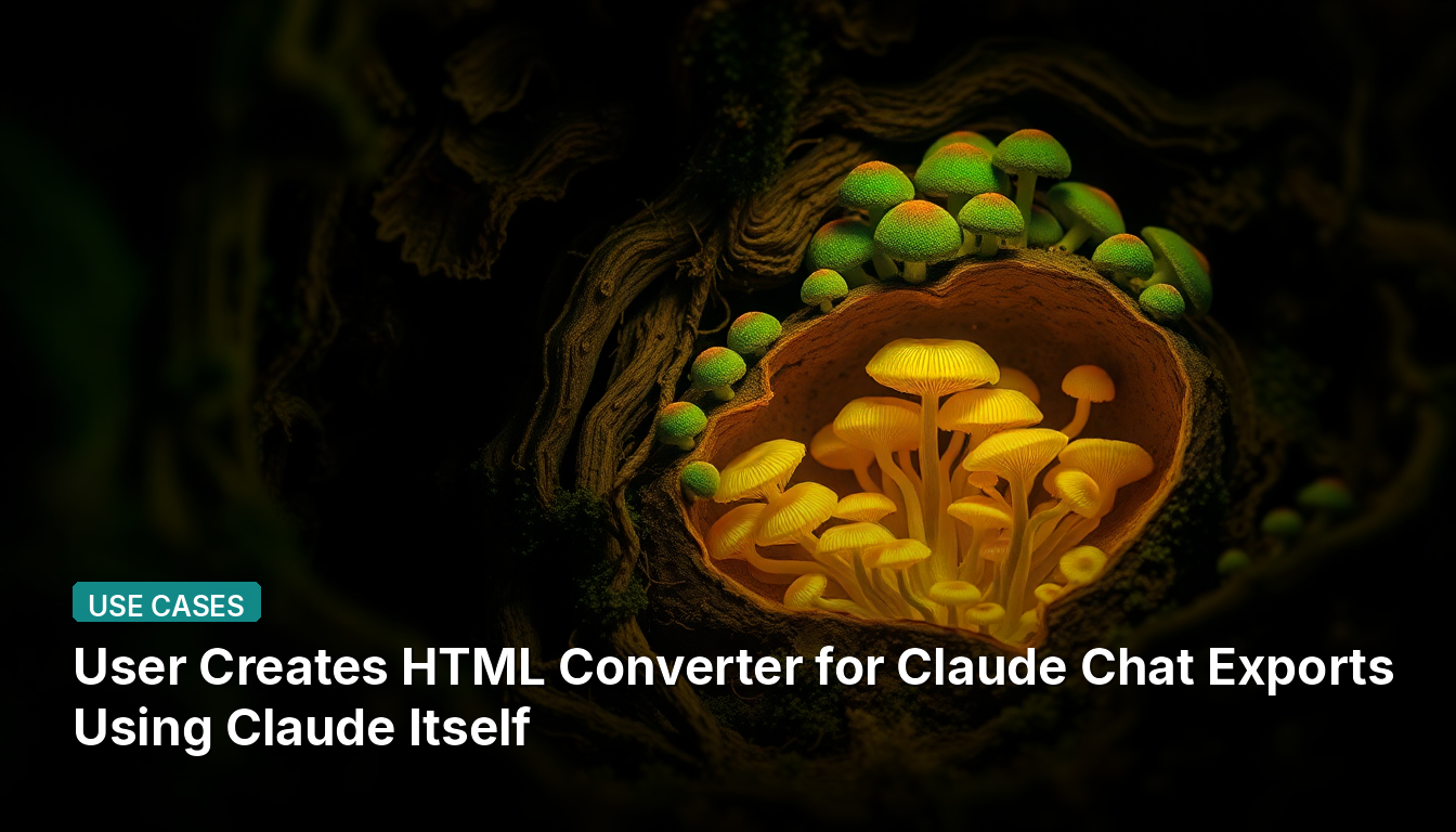 Usuario Crea Convertidor HTML para Exportaciones de Chat de Claude Usando al Propio Claude