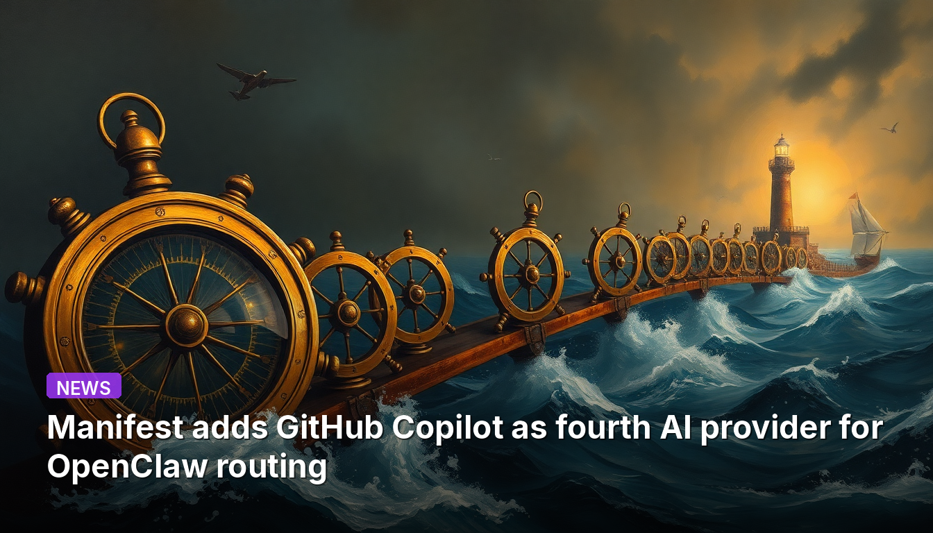 Manifest adds GitHub Copilot as fourth AI provider for OpenClaw routing
