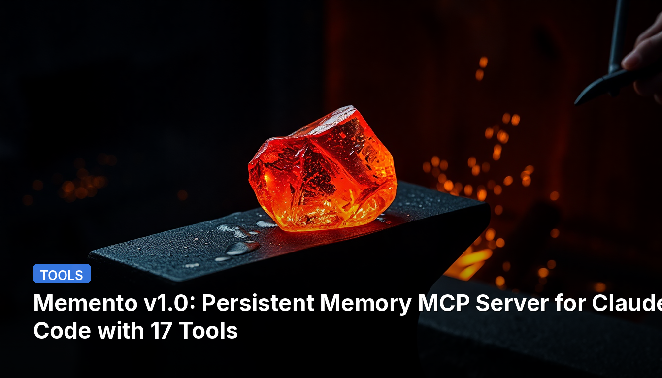 Memento v1.0: Claude Code용 지속적 메모리 MCP 서버, 17개의 도구 포함
