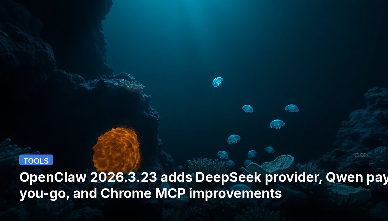 OpenClaw 2026.3.23 добавляет поддержку провайдера DeepSeek, модель оплаты по факту использования для Qwen и улучшения для Chrome MCP.