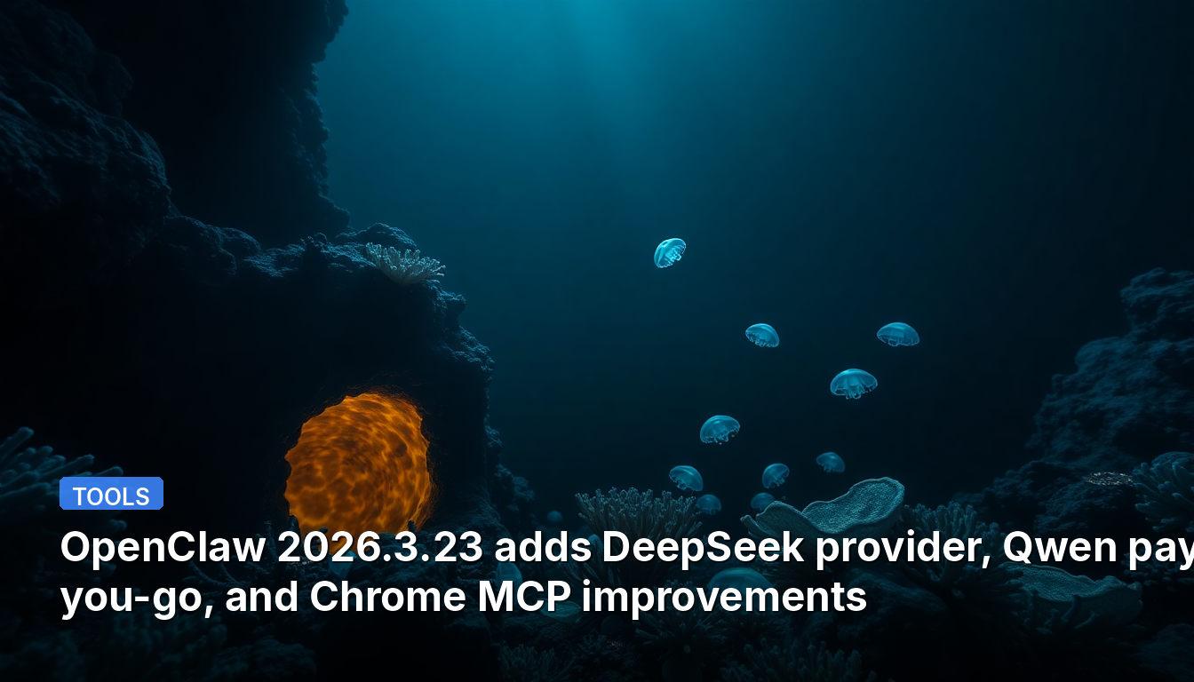OpenClaw 2026.3.23 adiciona o provedor DeepSeek, Qwen pago conforme o uso e melhorias no MCP do Chrome.