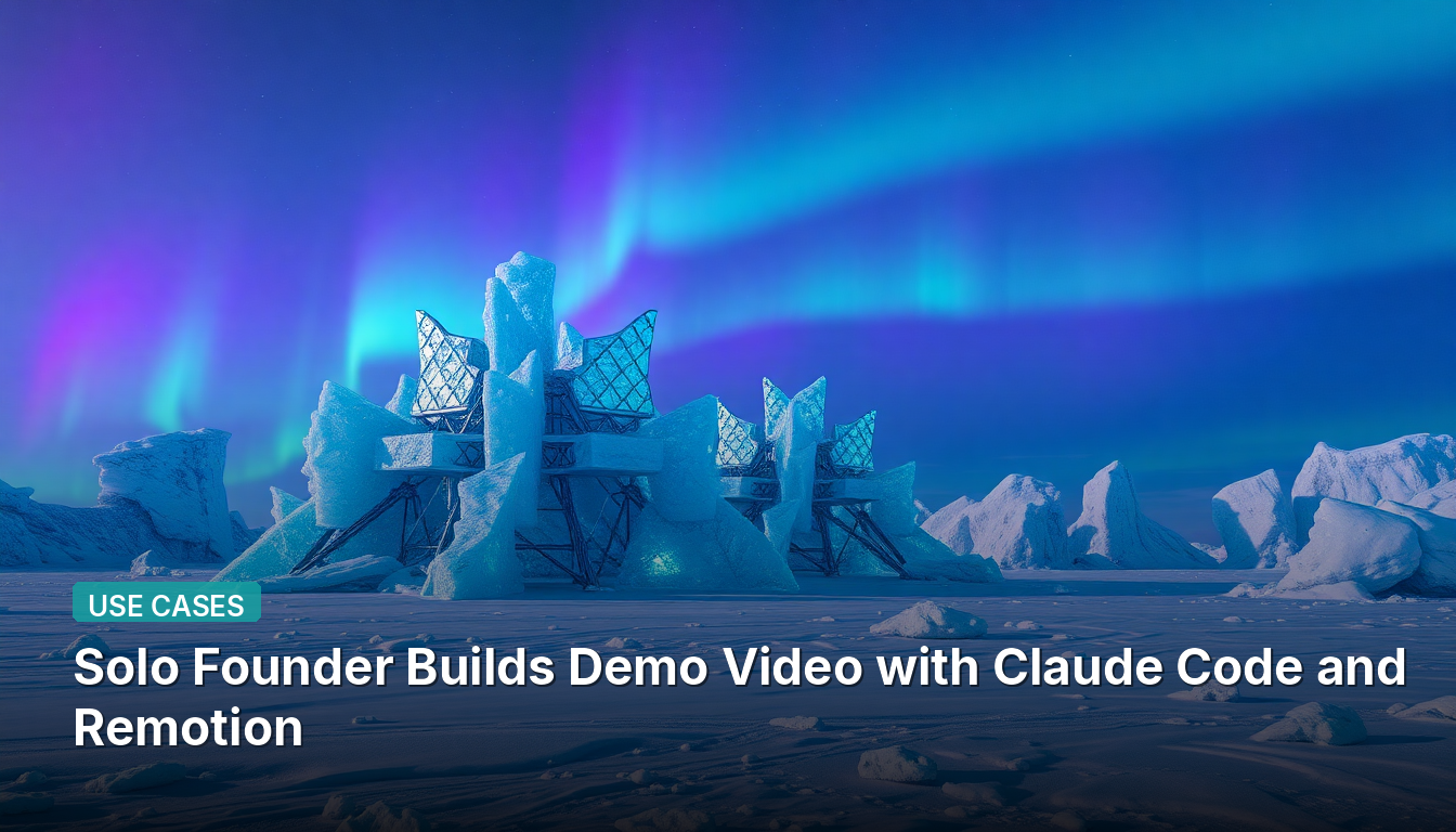 Fondateur Solo Crée une Vidéo de Démonstration avec Claude Code et Remotion