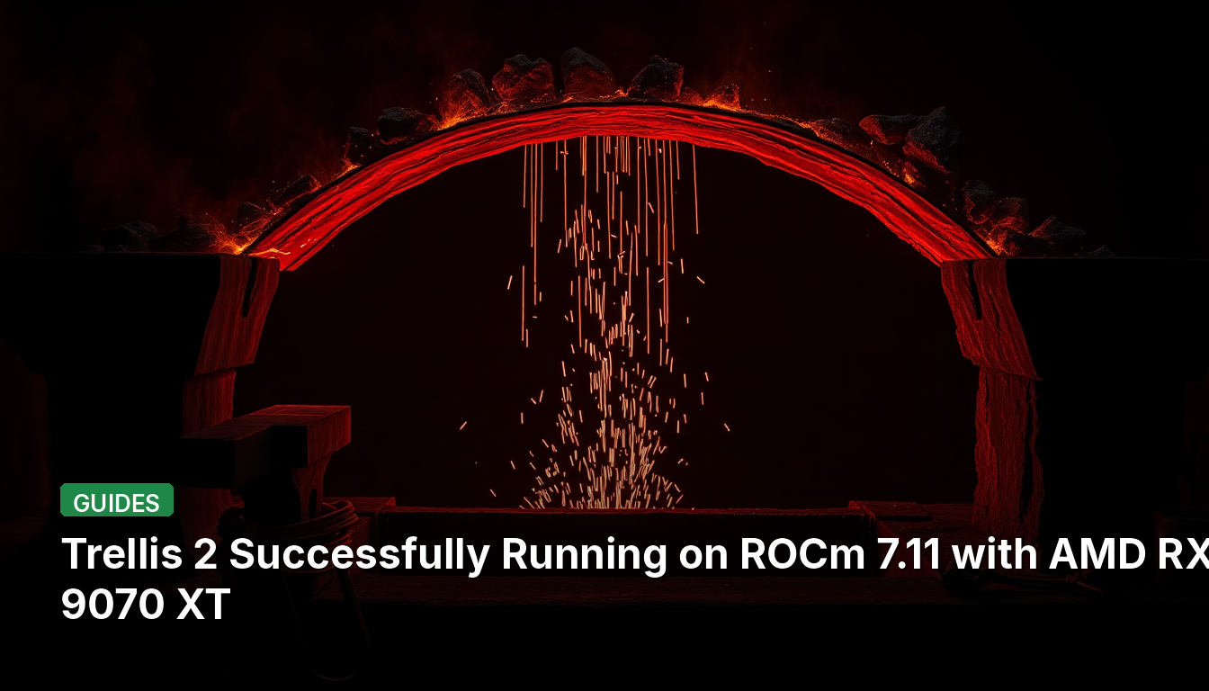 Trellis 2 fonctionne avec succès sur ROCm 7.11 avec une AMD RX 9070 XT