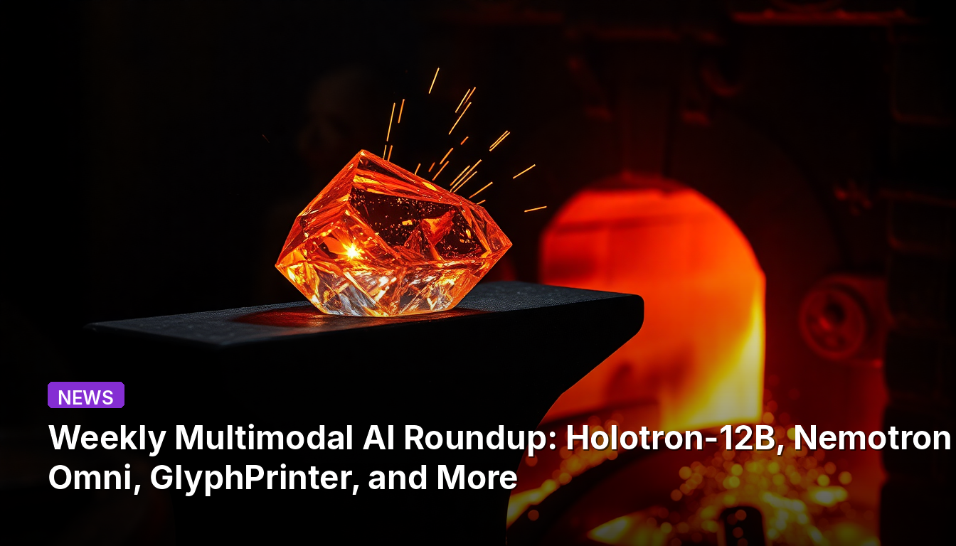 Traduction en français : Résumé hebdomadaire de l'IA multimodale : Holotron-12B, Nemotron Omni, GlyphPrinter, et plus encore
