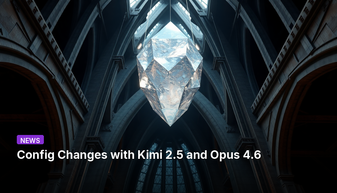 Modifications de configuration avec Kimi 2.5 et Opus 4.6