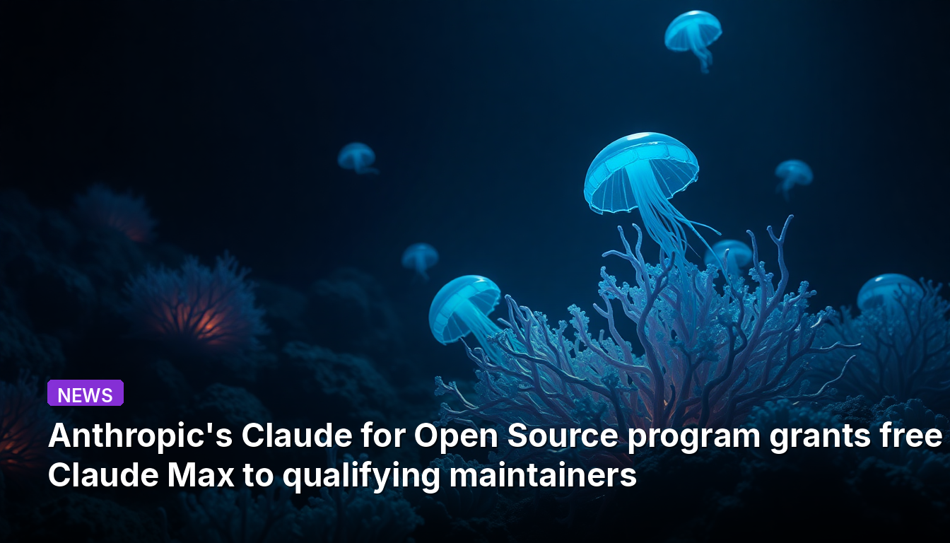 Anthropicの「Claude for Open Source」プログラムは、条件を満たすメンテナーに無料でClaude Maxを提供します。