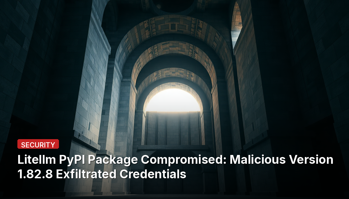 Litellm PyPI Package Compromised: Malicious Version 1.82.8 Exfiltrated Credentials