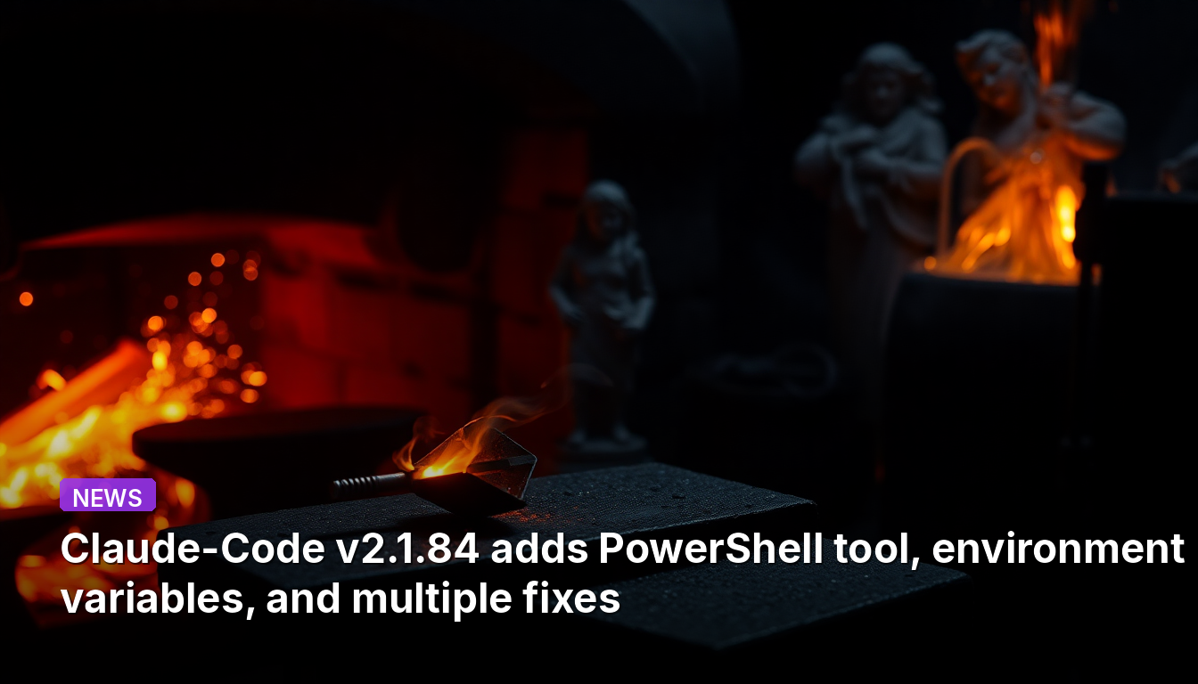 Claude-Code v2.1.84 ajoute l'outil PowerShell, les variables d'environnement et de multiples corrections