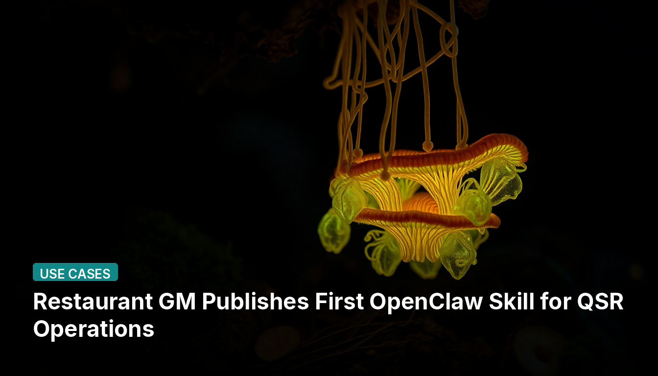 Gerente Geral de Restaurante Publica Primeira Habilidade OpenClaw para Operações de QSR