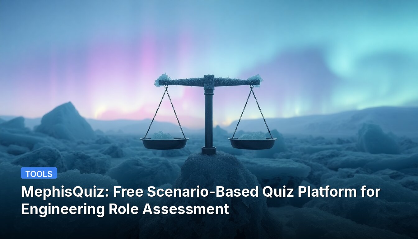 MephisQuiz : Plateforme de Quiz Gratuite Basée sur des Scénarios pour l'Évaluation des Rôles en Ingénierie