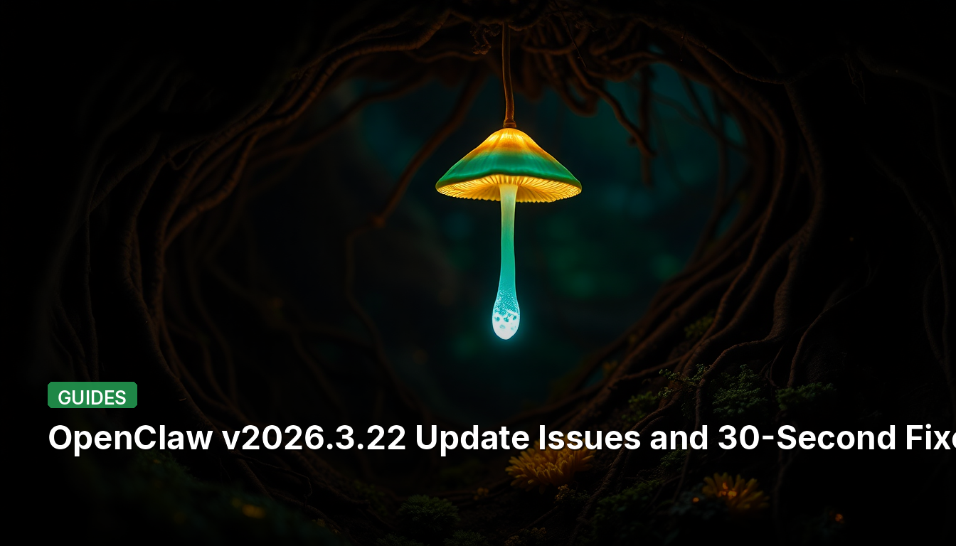 Problemas de Atualização do OpenClaw v2026.3.22 e Correções em 30 Segundos