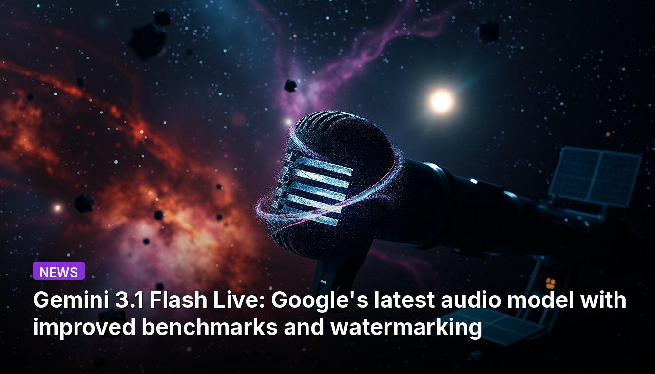 Gemini 3.1 Flash Live: o mais recente modelo de áudio do Google com benchmarks aprimorados e marca d'água
