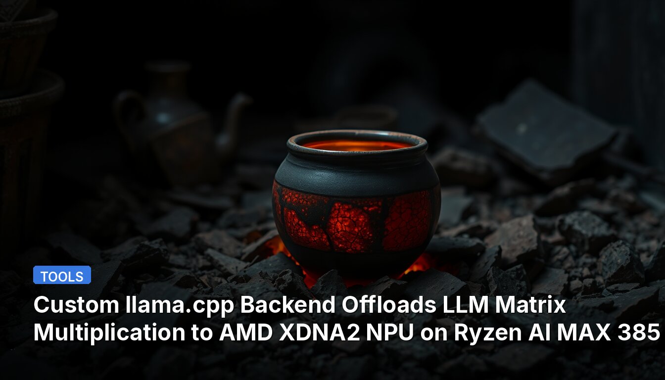 Пользовательский бэкенд llama.cpp переносит матричное умножение LLM на NPU AMD XDNA2 в процессорах Ryzen AI MAX 385