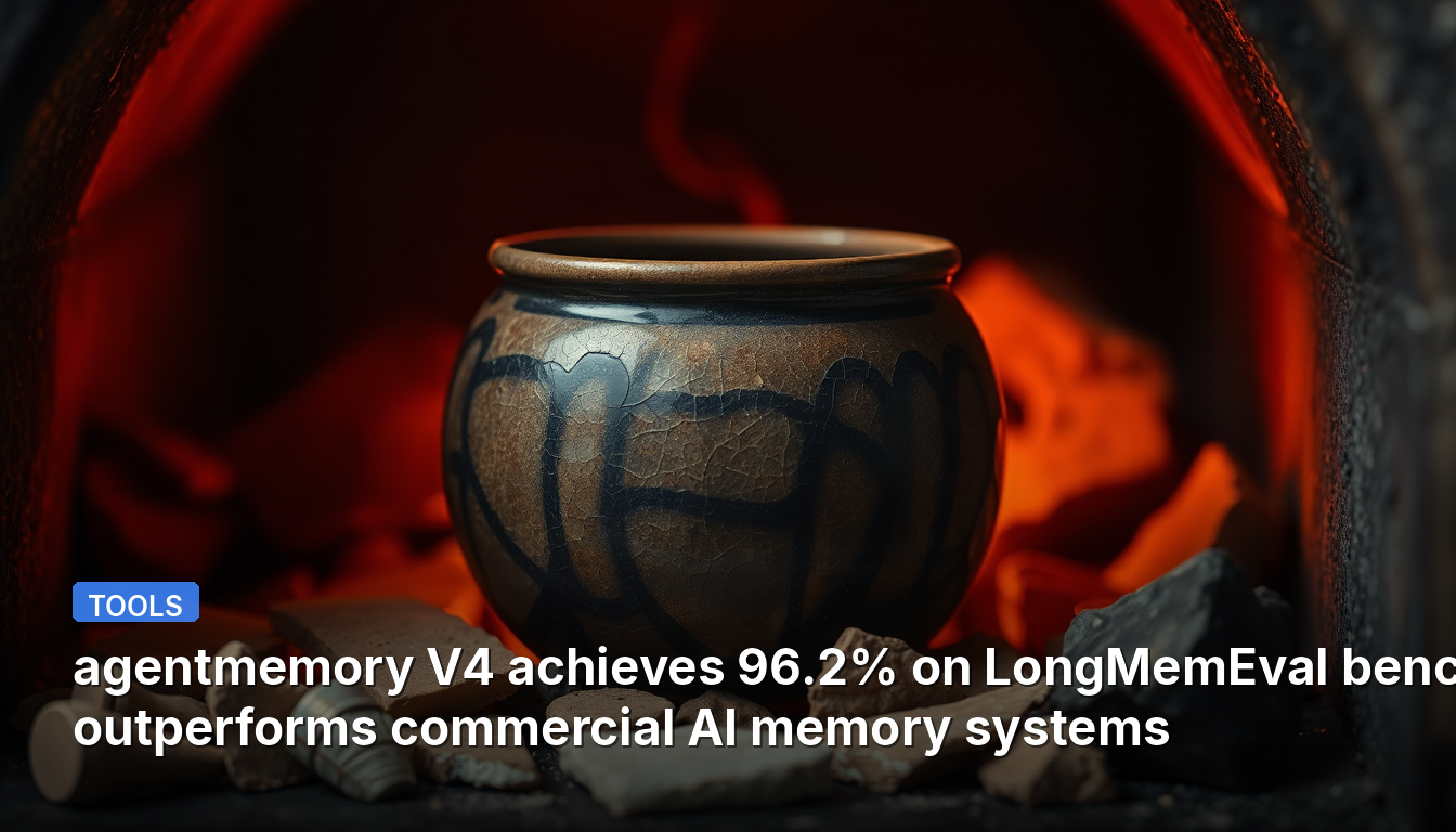 agentmemory V4 erreicht 96,2 % auf dem LongMemEval-Benchmark und übertrifft damit kommerzielle KI-Gedächtnissysteme.