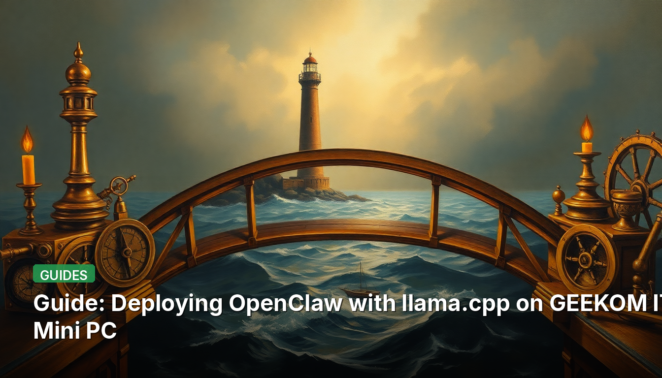 ガイド:GEEKOM IT15 ミニPCで llama.cpp を使用して OpenClaw をデプロイする