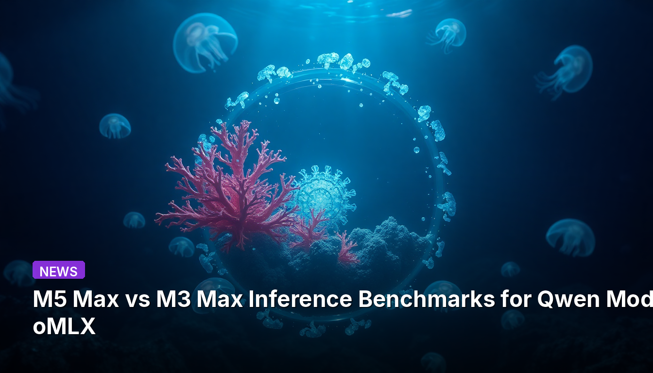 oMLX에서 Qwen 모델에 대한 M5 Max 대 M3 Max 추론 벤치마크