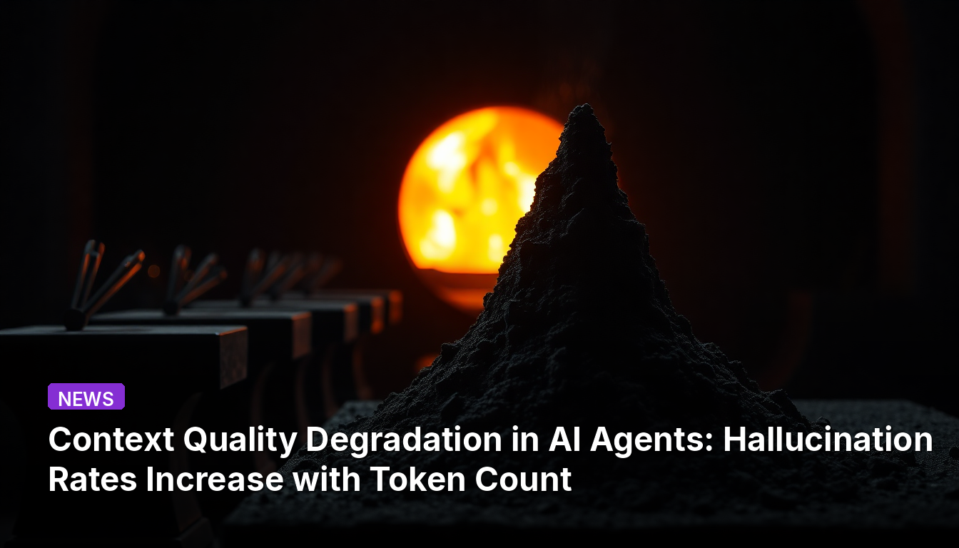 Degradação da Qualidade do Contexto em Agentes de IA: Taxas de Alucinação Aumentam com a Contagem de Tokens