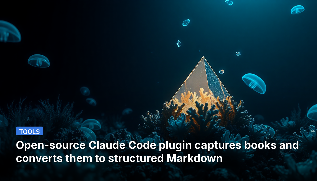 オープンソースのClaude Codeプラグインは、書籍をキャプチャーして構造化されたMarkdownに変換します。