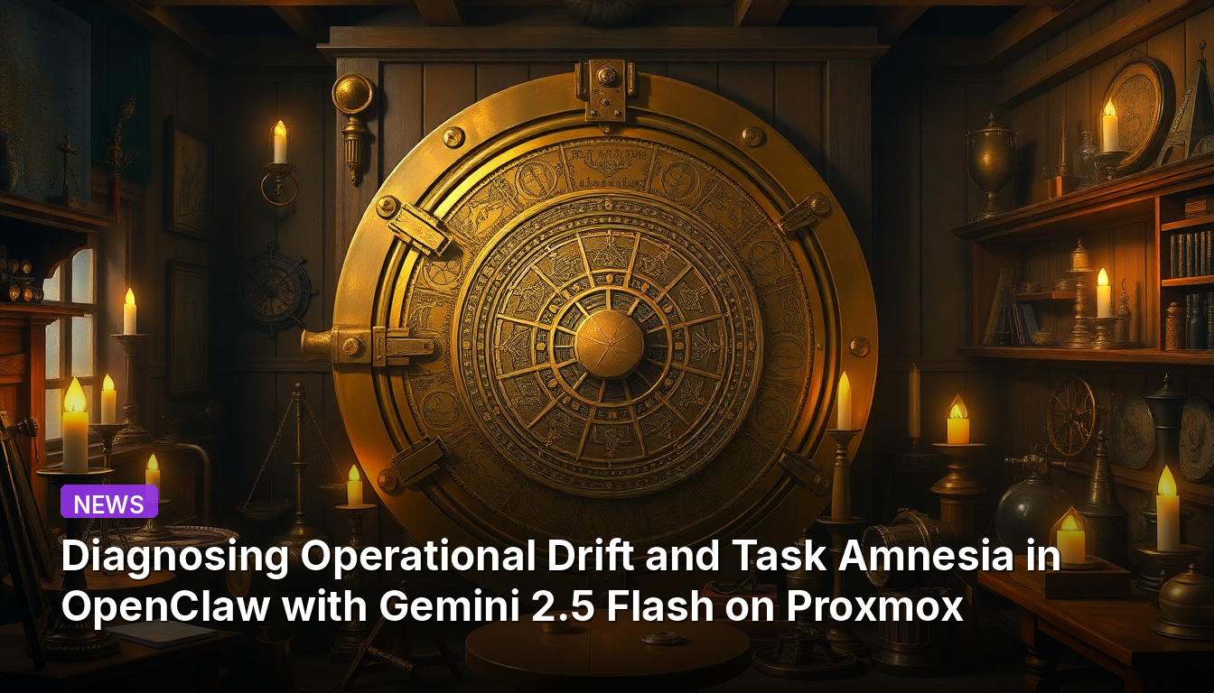 Diagnostiquer la dérive opérationnelle et l'amnésie des tâches dans OpenClaw avec Gemini 2.5 Flash sur Proxmox