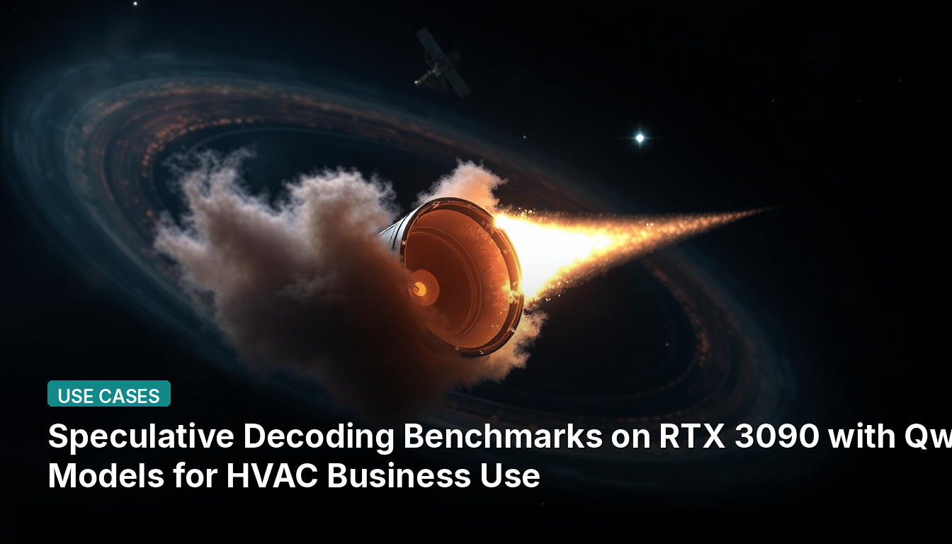 Бенчмарки спекулятивного декодирования на RTX 3090 с моделями Qwen для бизнес-применений в сфере HVAC