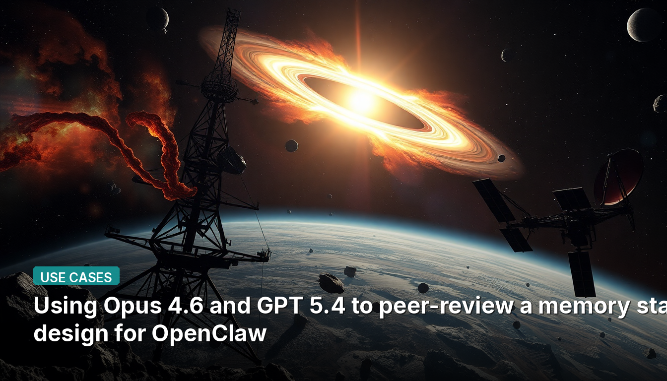Opus 4.6과 GPT 5.4를 사용하여 OpenClaw의 메모리 스택 설계를 동료 검토합니다.