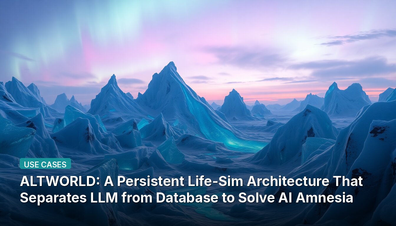 ALTWORLD: Una Arquitectura de Simulador de Vida Persistente que Separa el LLM de la Base de Datos para Resolver la Amnesia de la IA