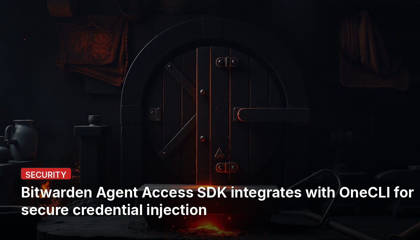 O SDK de Acesso do Agente Bitwarden integra-se ao OneCLI para injeção segura de credenciais.