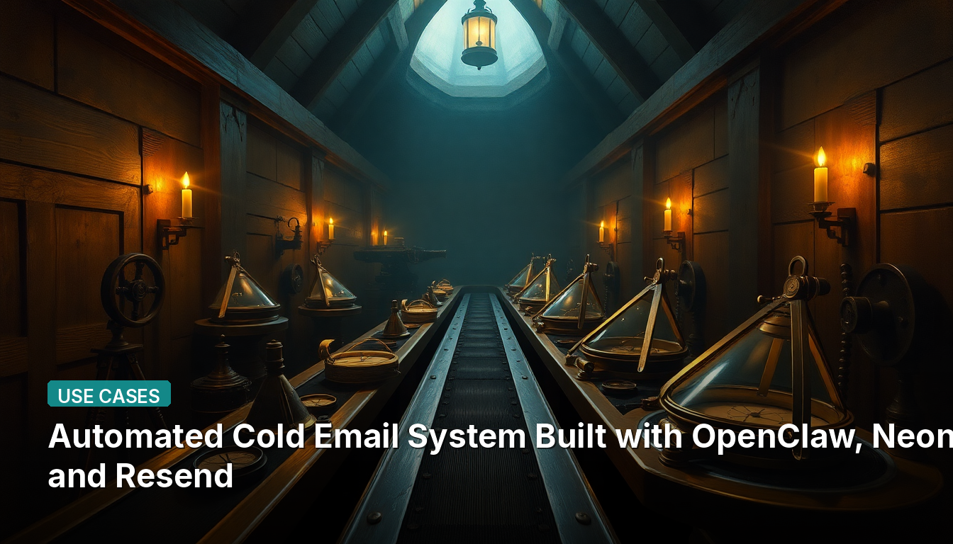 Système automatisé d'emailing froid construit avec OpenClaw, Neon et Resend