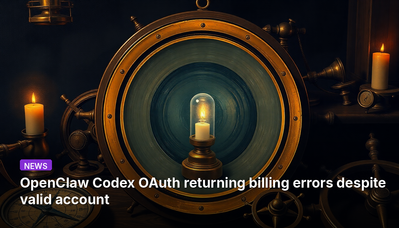 OpenClaw Codex OAuth renvoie des erreurs de facturation malgré un compte valide