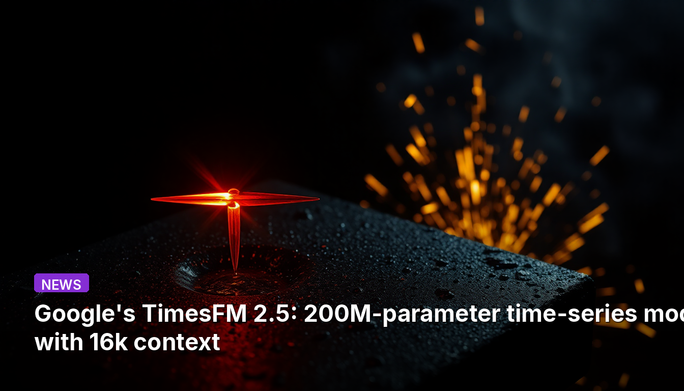 Google's TimesFM 2.5: modelo de séries temporais com 200 milhões de parâmetros e contexto de 16k