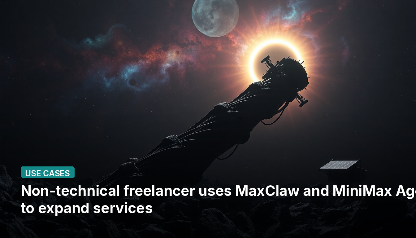 Freelancer não técnico usa MaxClaw e MiniMax Agent para expandir serviços