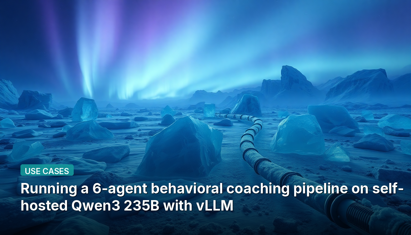 Running a 6-agent behavioral coaching pipeline on self-hosted Qwen3 235B with vLLM