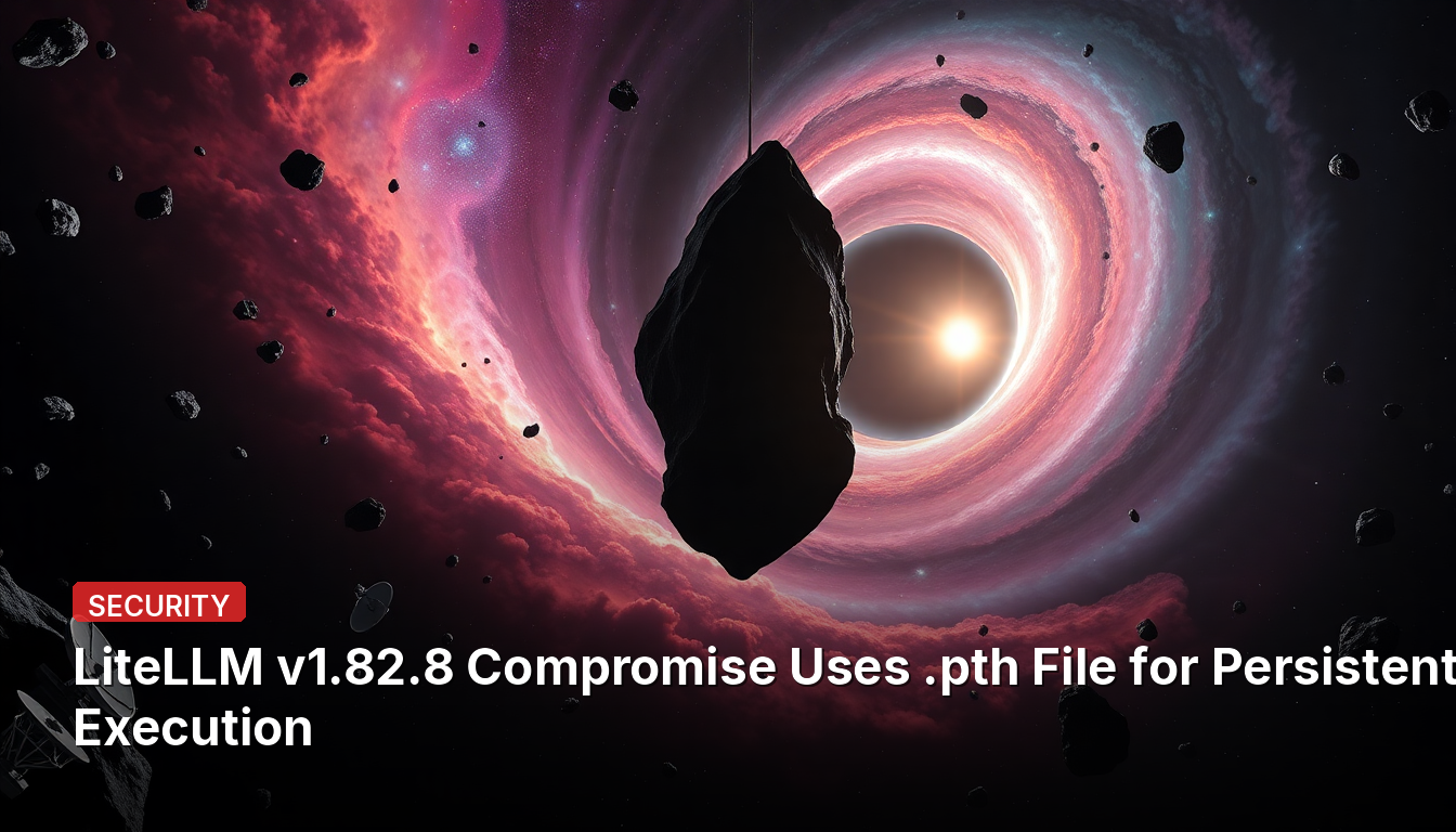 LiteLLM v1.82.8 Compromise Utilise un Fichier .pth pour une Exécution Persistante