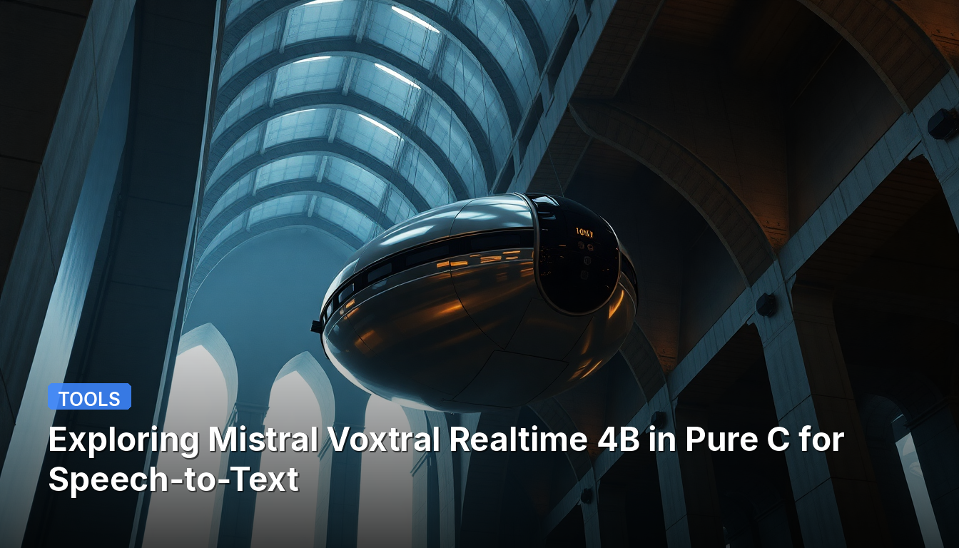 Exploration de Mistral Voxtral Realtime 4B en C pur pour la reconnaissance vocale