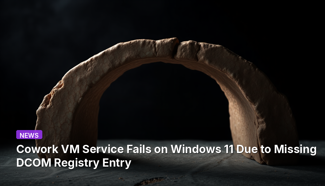 Serviço de VM do Cowork Falha no Windows 11 Devido à Ausência de Entrada de Registro do DCOM