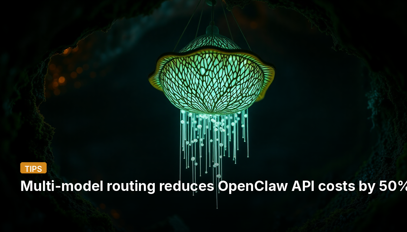 マルチモデルルーティングにより、OpenClaw APIのコストが50%削減されます。