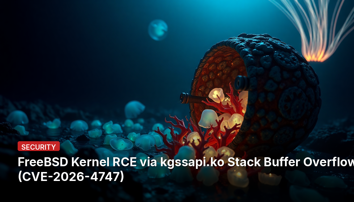 FreeBSDカーネルのkgssapi.koにおけるスタックバッファオーバーフローによるRCE(CVE-2026-4747)